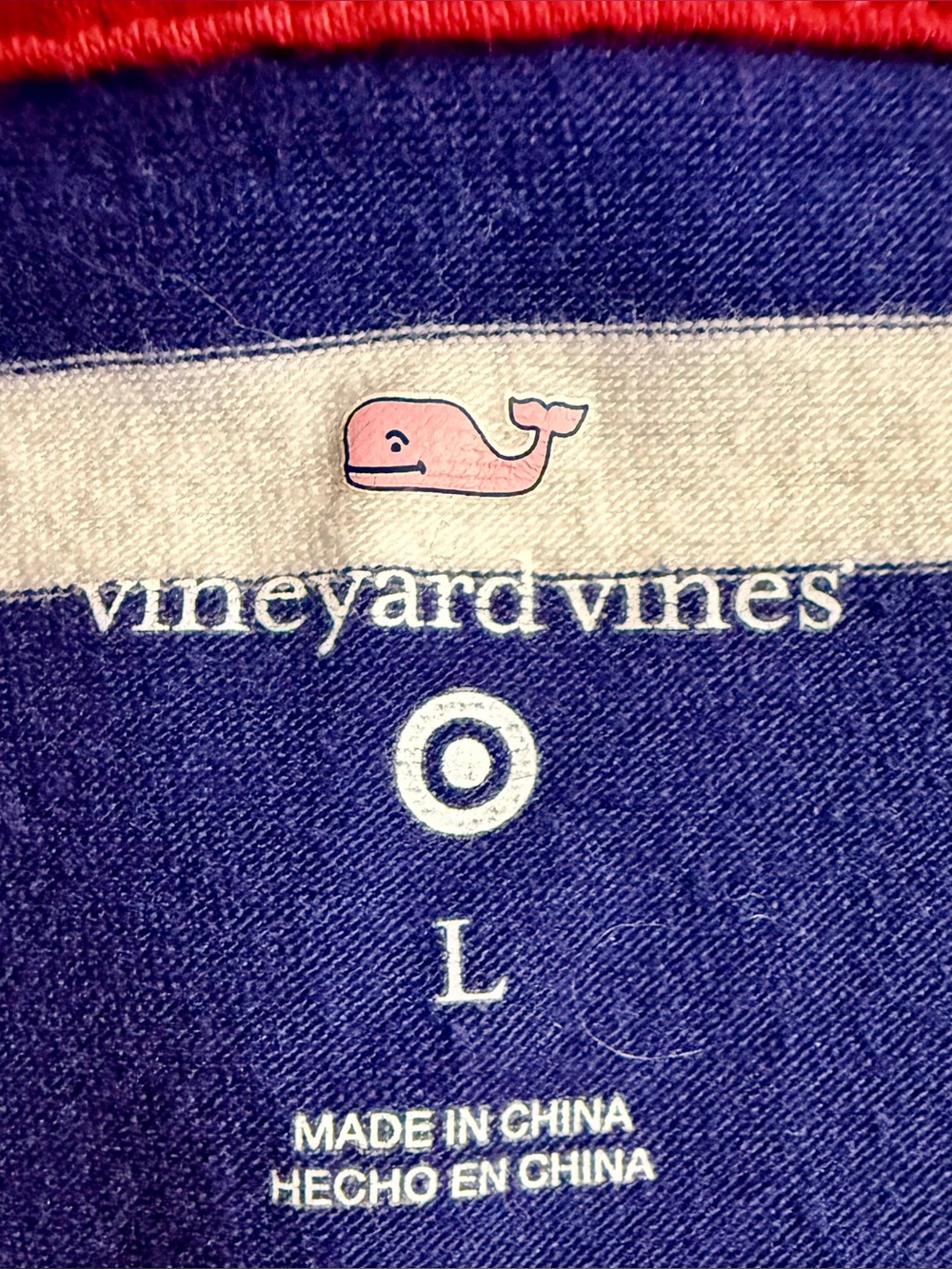 Vineyard Vines for Target Striped Short Sleeve Polo Shirt Men’s L Blue White - Picture 2 of 9